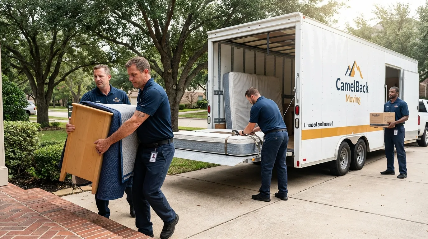 Crew loading residential truck for cross-state move from Nortonville, KY