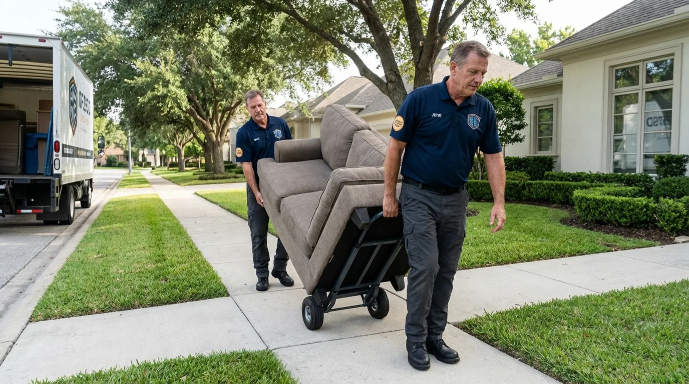 Local residential moving crew loading furniture in Nortonville, KY